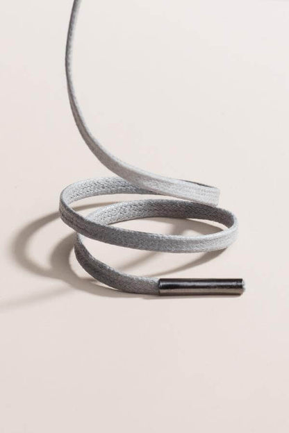 Aluminiumgrau | Flache Gewachste Schnürsenkel