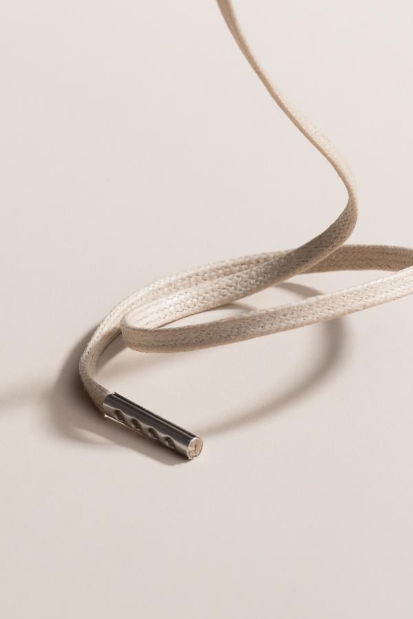 Bone White | Flat Waxed Shoelaces