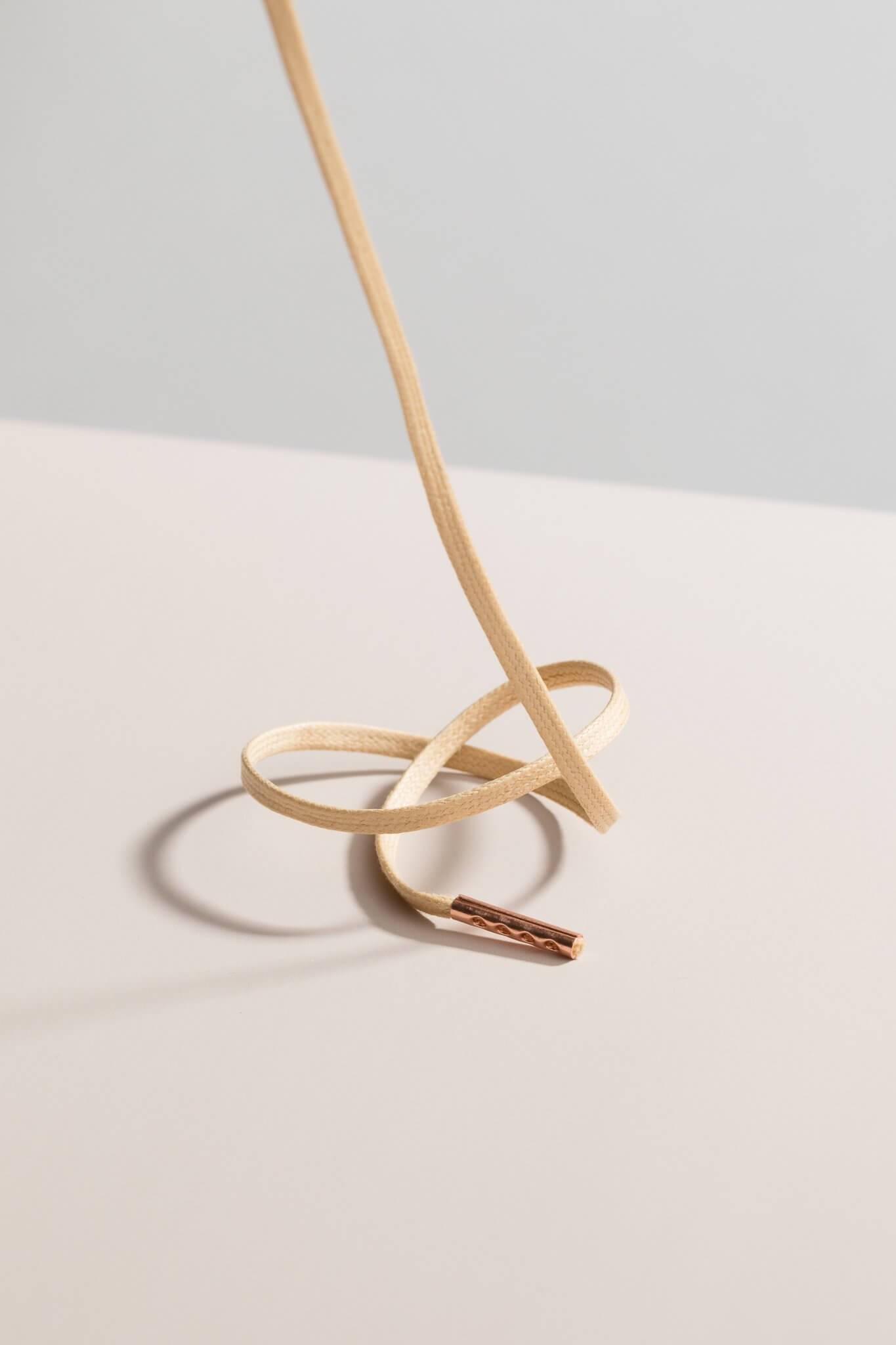 Champagne | Flat Waxed Shoelaces