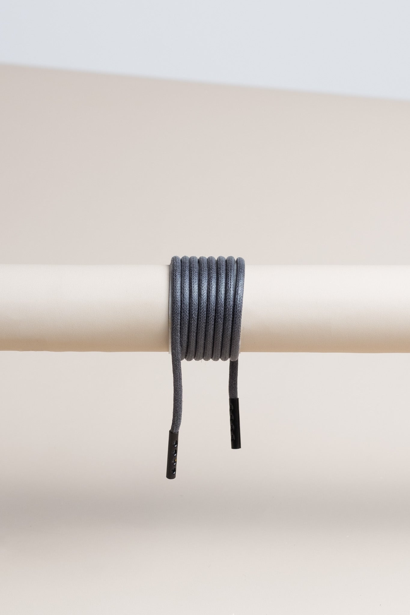 Charcoal | Round Waxed Shoelaces