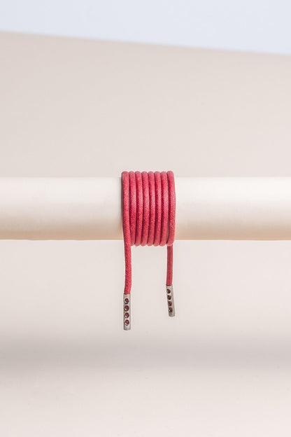 Cherry | Round Waxed Shoelaces