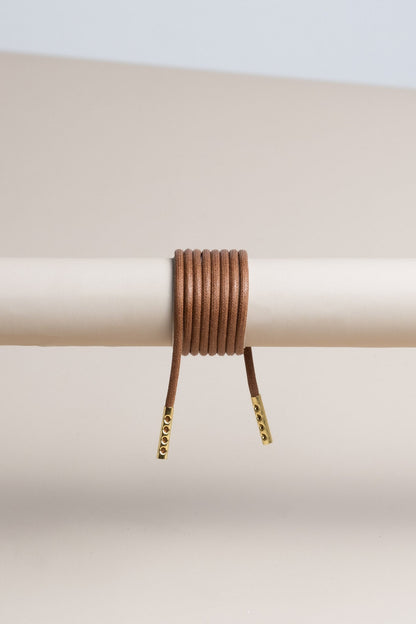 Kaffeebraun | Runde Gewachste Schnürsenkel