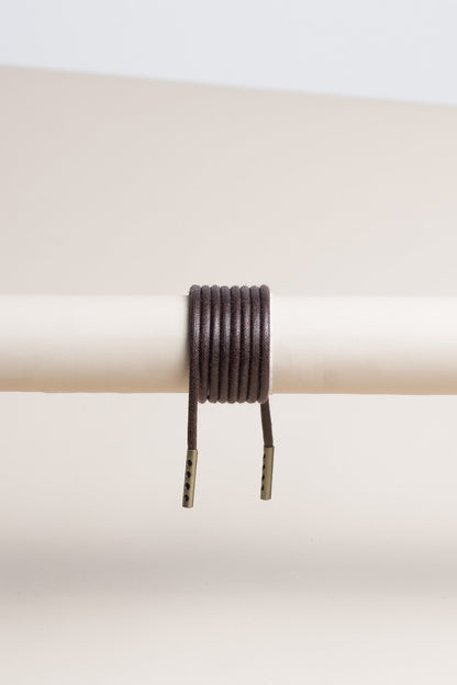 Dunkelbraun | Runde Gewachste Schnürsenkel