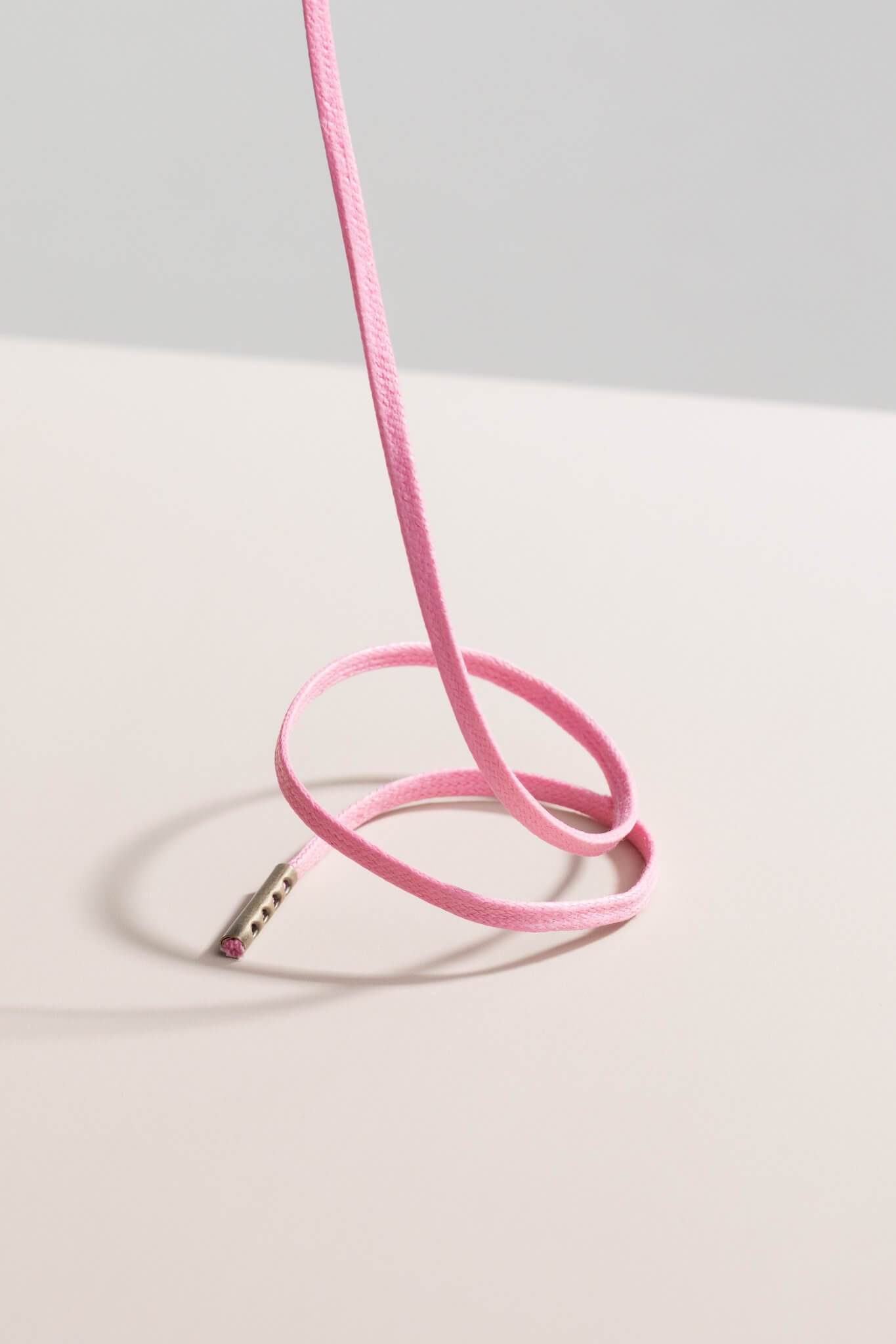 Flamingo Pink | Flache Gewachste Schnürsenkel