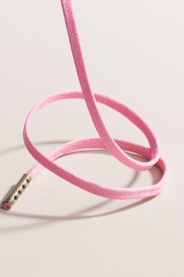 Flamingo Pink | Flache Gewachste Schnürsenkel