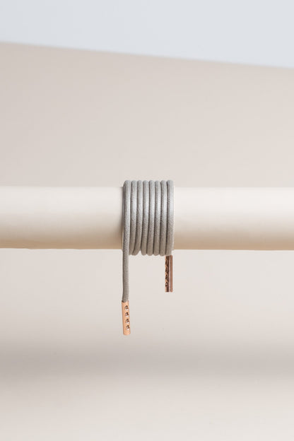 Graphitgrau | Runde Gewachste Schnürsenkel