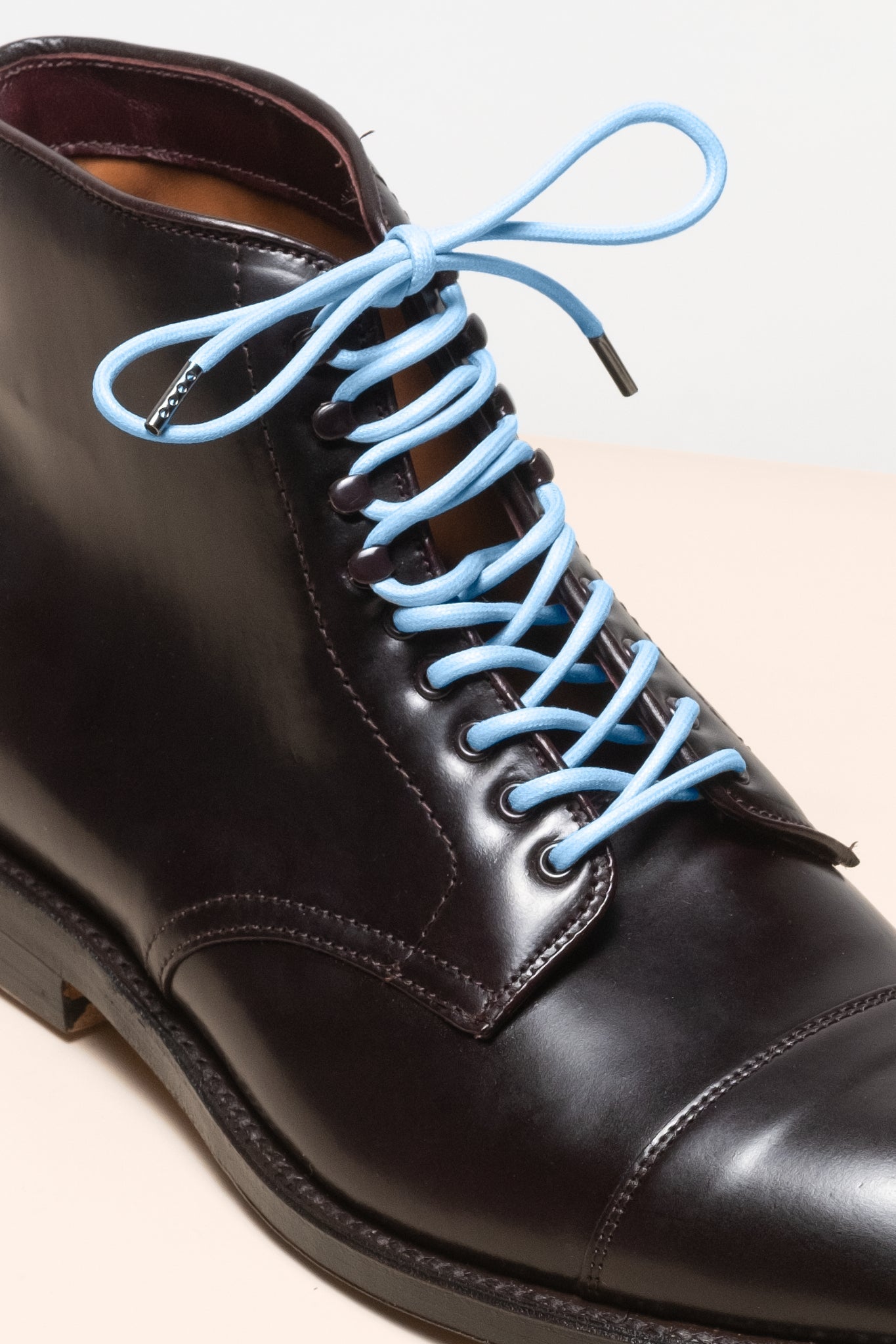 Hellblau | 4 mm Runde gewachste Schnürsenkel