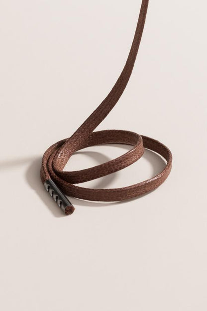 Medium Brown | Flat Waxed Shoelaces