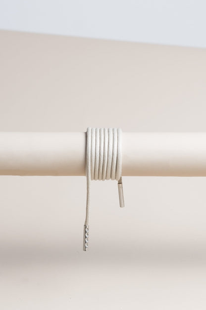 Nickelgrau | Runde Gewachste Schnürsenkel