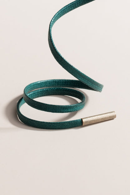 Pine Green | Flat Waxed Shoelaces