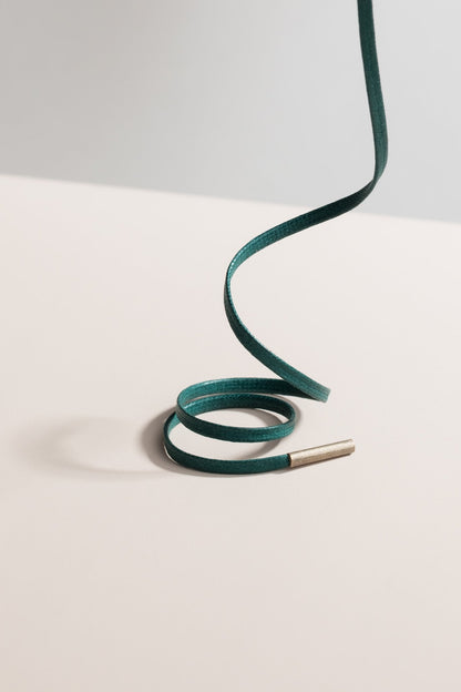 Pine Green | Flat Waxed Shoelaces