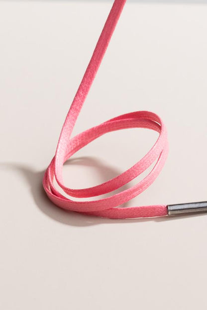 Pink | Flache Gewachste Schnürsenkel