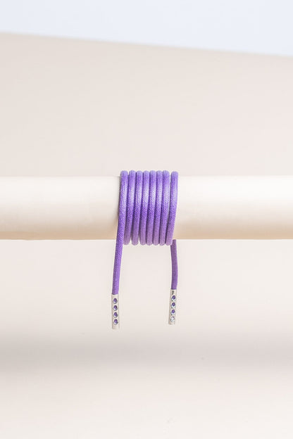 Purple | Round Waxed Shoelaces