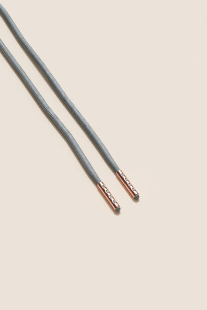 Aluminium Grey | Round Waxed Shoelaces
