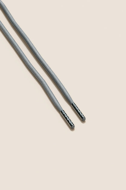 Aluminium Grau | 4 mm Runde gewachste Schnürsenkel
