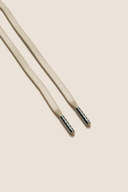 Bone White | Flat Waxed Shoelaces