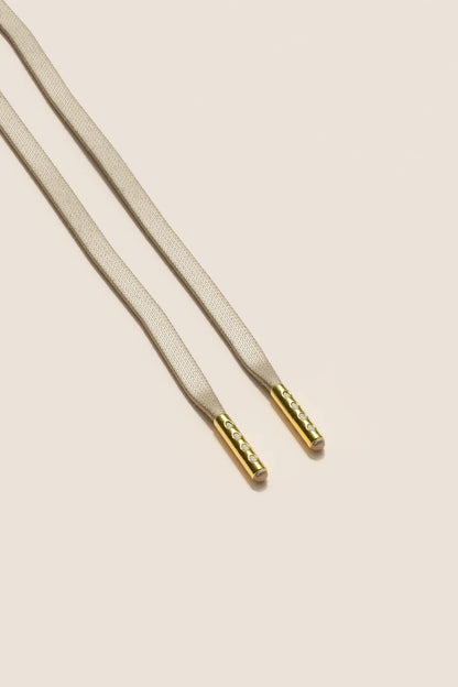 Bone White | Flat Waxed Shoelaces