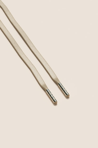 Bone White | Flat Waxed Shoelaces