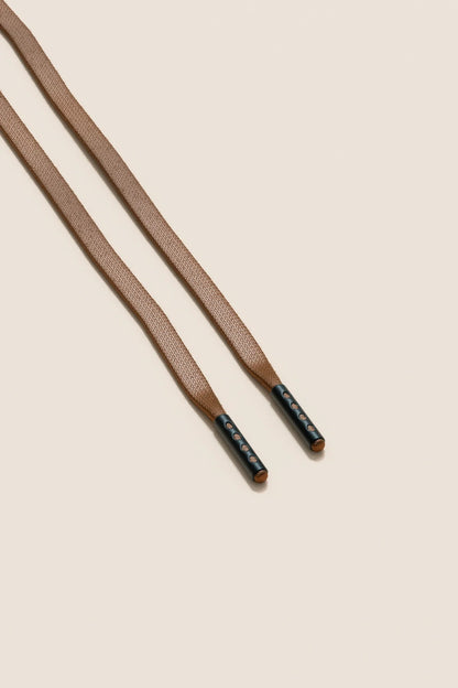 Coffee Brown | Flat Waxed Shoelaces