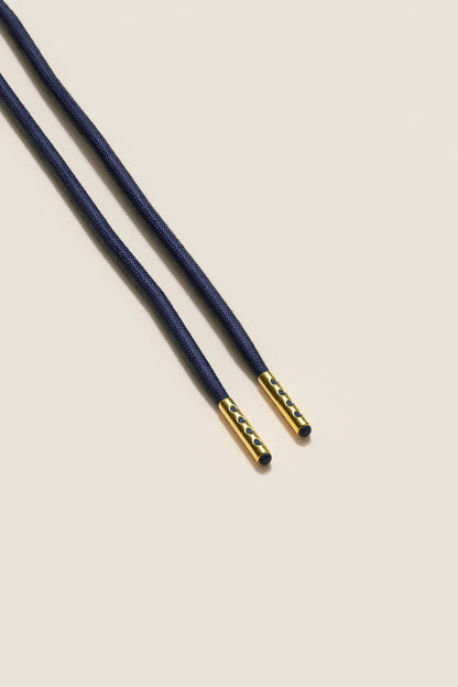 Dunkelblau | 4 mm Runde gewachste Schnürsenkel
