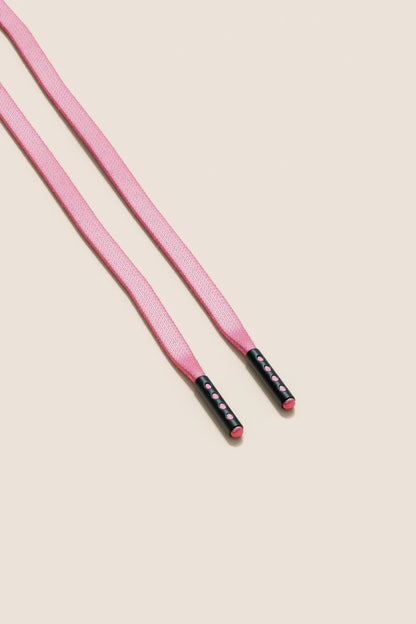 Flamingo Pink | Flache Gewachste Schnürsenkel