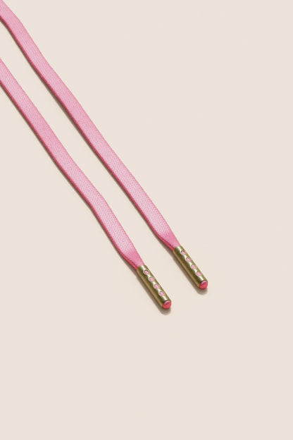Flamingo Pink | Flache Gewachste Schnürsenkel