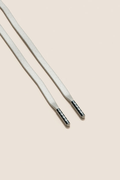 Light Grey | Flat Waxed Shoelaces