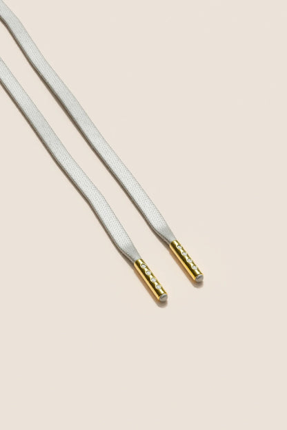 Light Grey | Flat Waxed Shoelaces