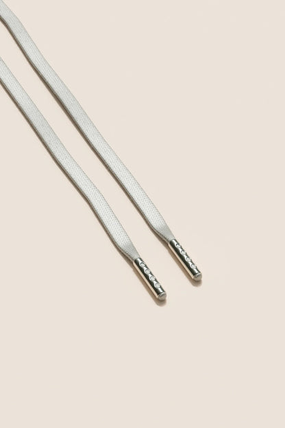 Light Grey | Flat Waxed Shoelaces