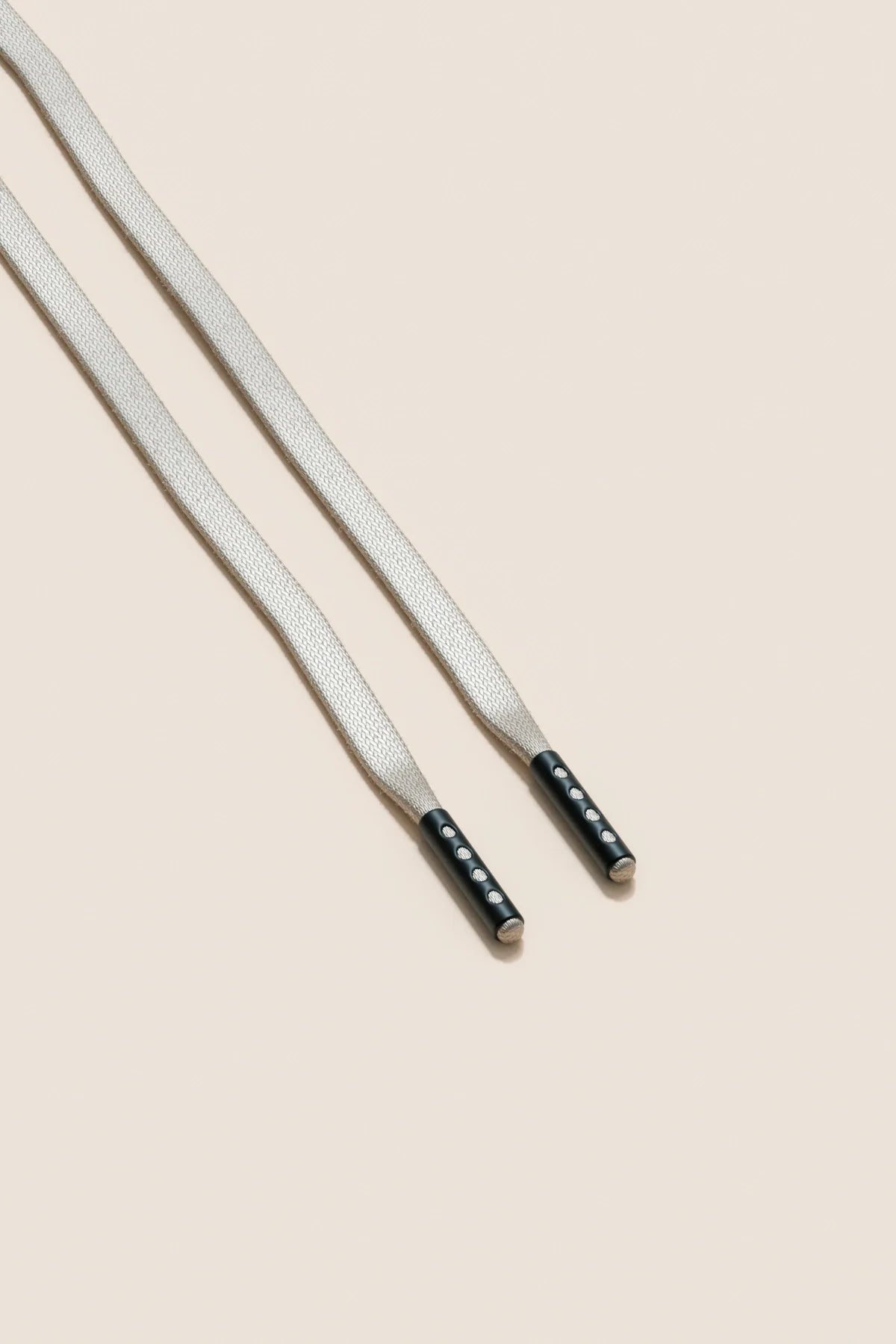 Nickel Grey | Flat Waxed Shoelaces