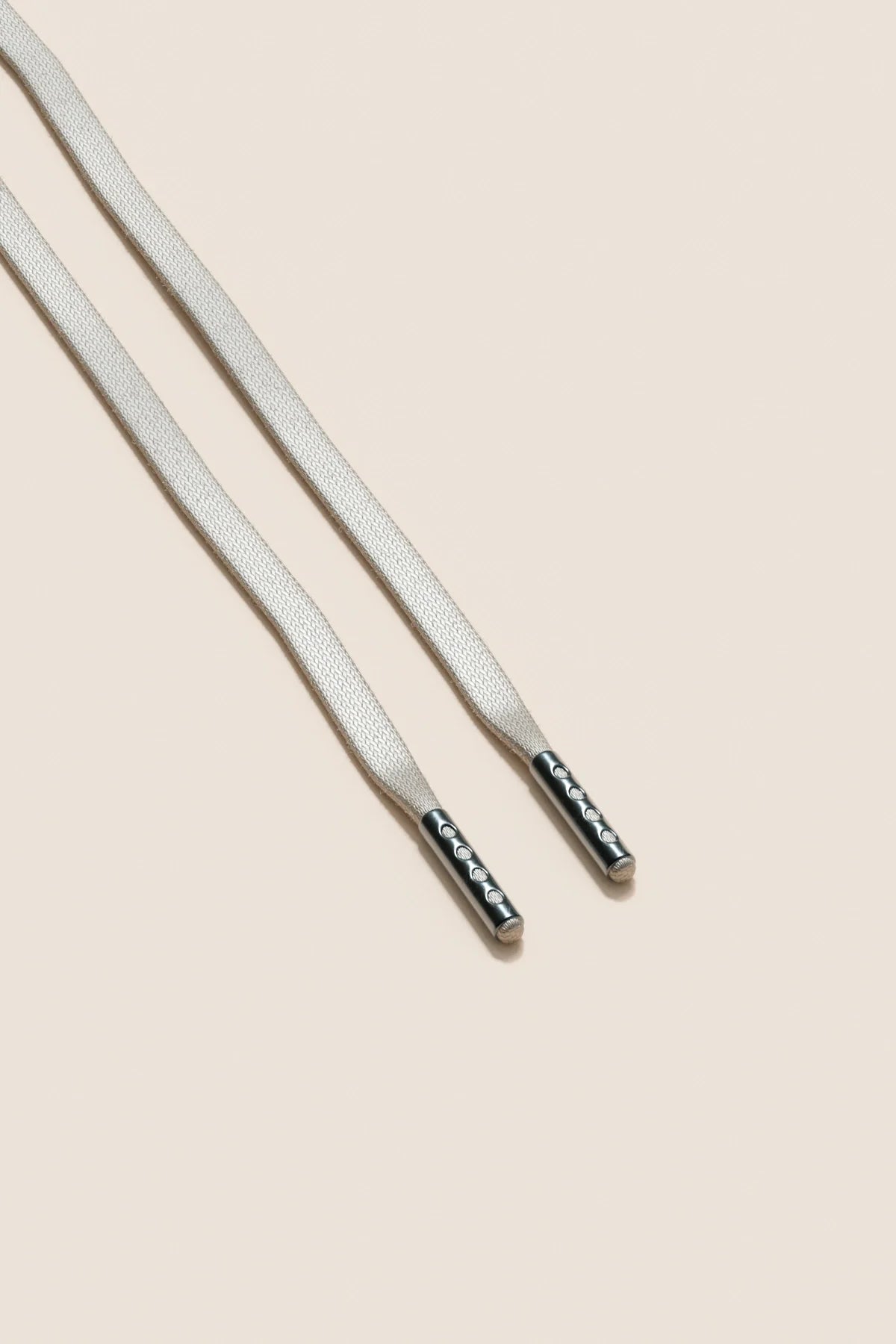 Nickel Grey | Flat Waxed Shoelaces