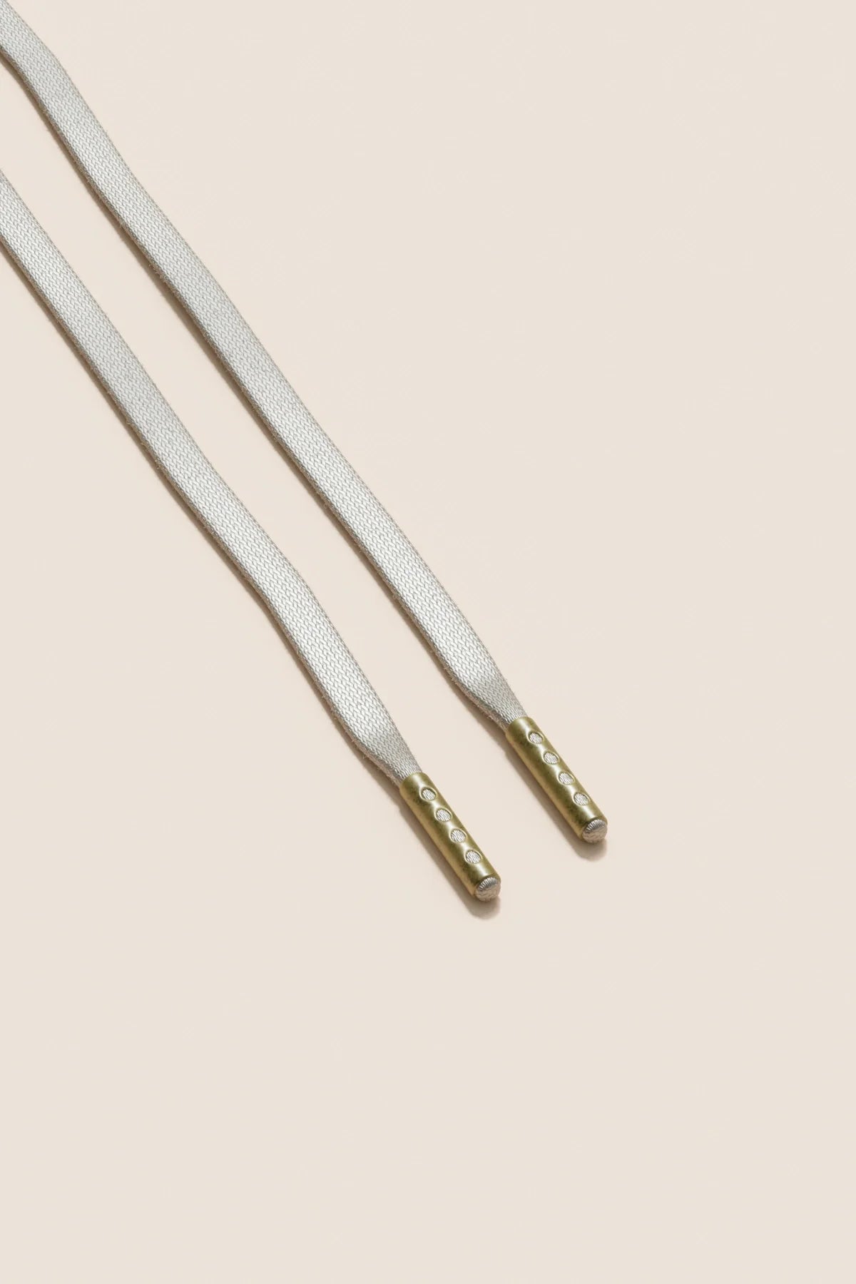 Nickel Grey | Flat Waxed Shoelaces