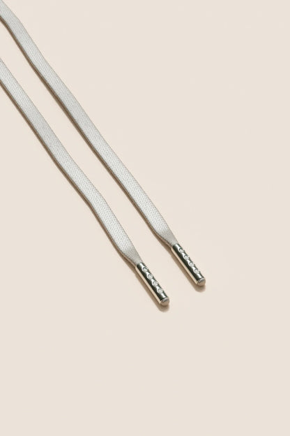 Nickel Grey | Flat Waxed Shoelaces