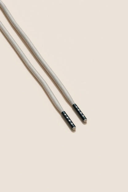 Nickel Grey | 4 mm Round Waxed Shoelaces