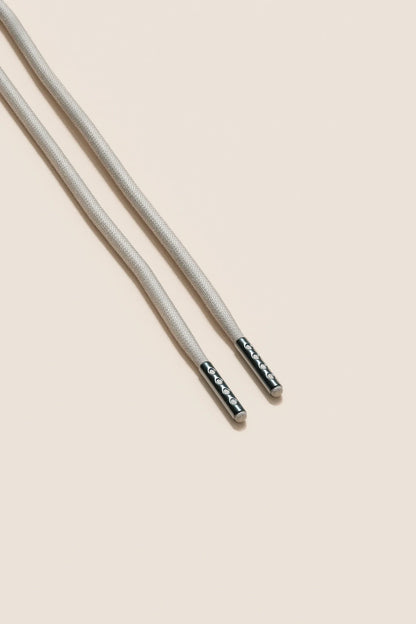 Nickel Grey | 4 mm Round Waxed Shoelaces