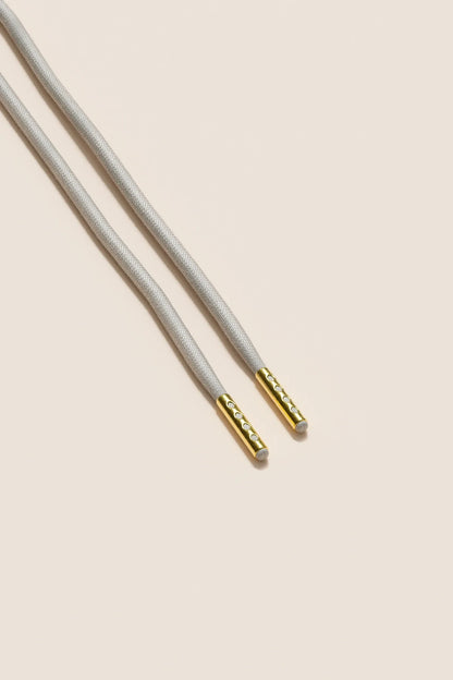 Nickel Grey | 4 mm Round Waxed Shoelaces