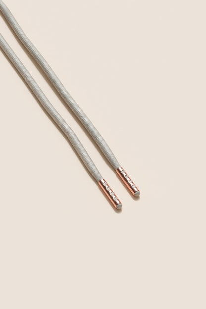 Nickel Grey | 4 mm Round Waxed Shoelaces