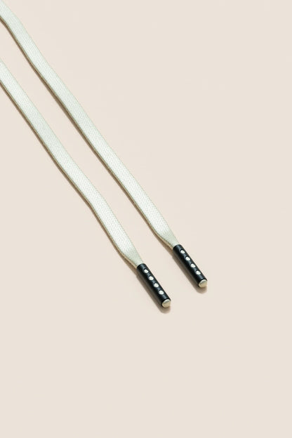 Gebrochenes Weiß | Flache Gewachste Schnürsenkel