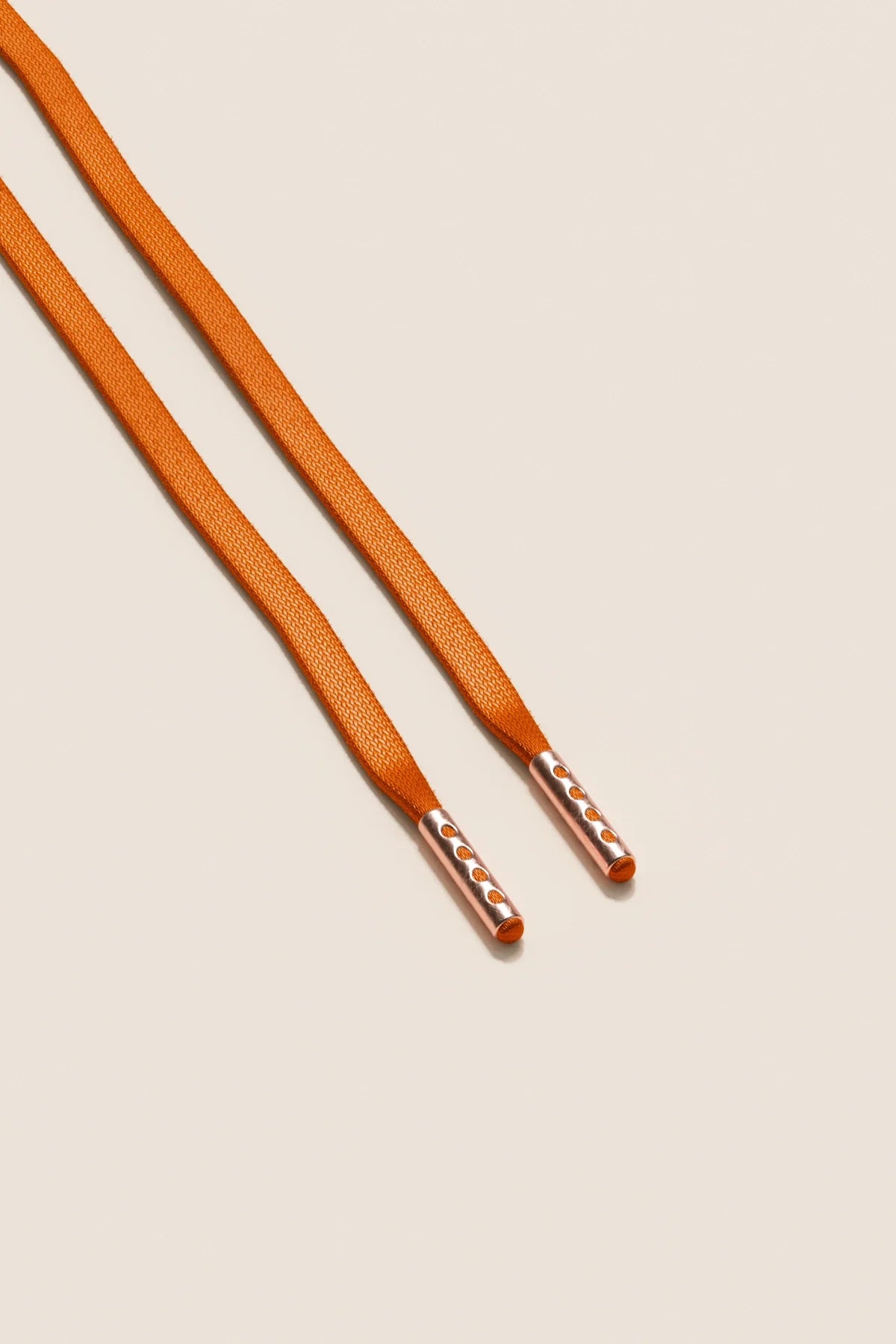 Orange | Flat Waxed Shoelaces