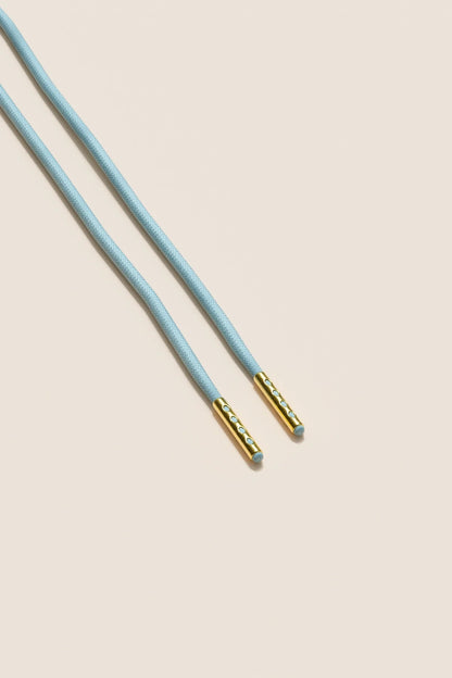 Pastel Blue | Round Waxed Shoelaces
