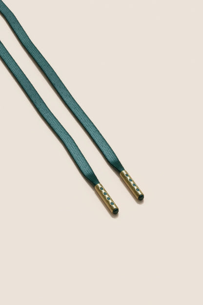 Pine Green | Flat Waxed Shoelaces
