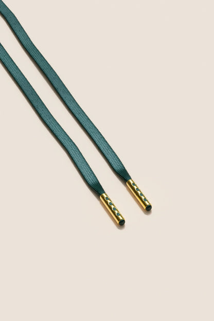 Pine Green | Flat Waxed Shoelaces