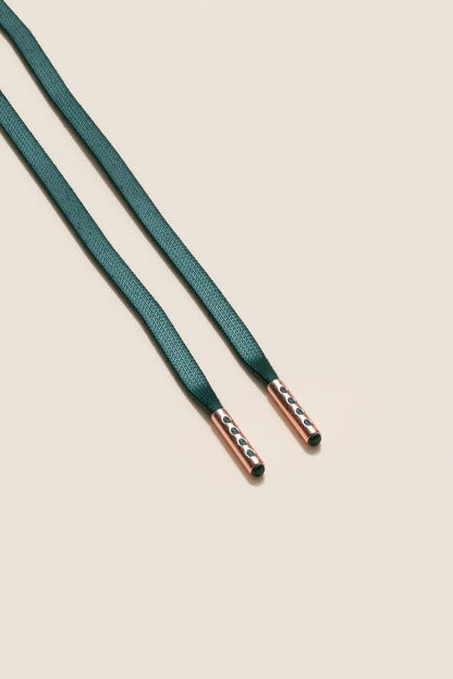 Pine Green | Flat Waxed Shoelaces