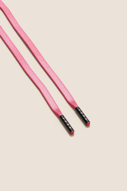Pink | Flache Gewachste Schnürsenkel