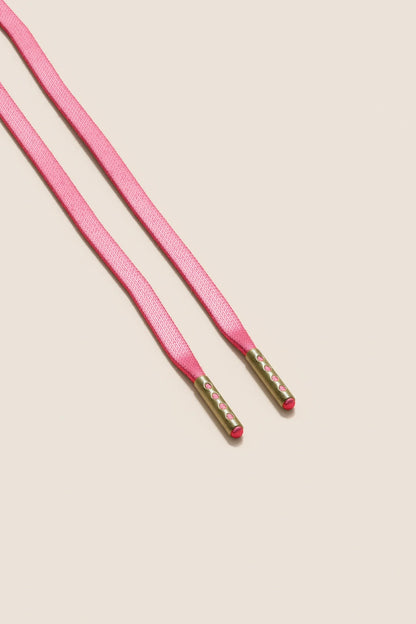 Pink | Flache Gewachste Schnürsenkel