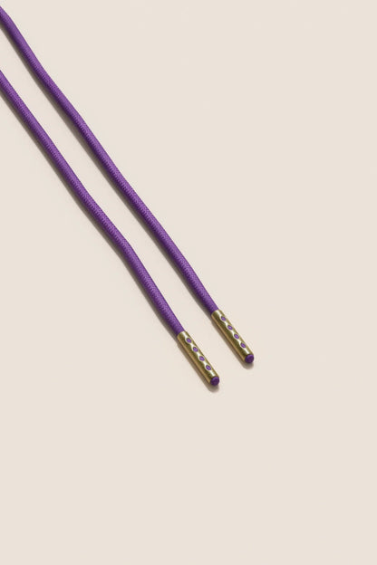 Purple | Round Waxed Shoelaces