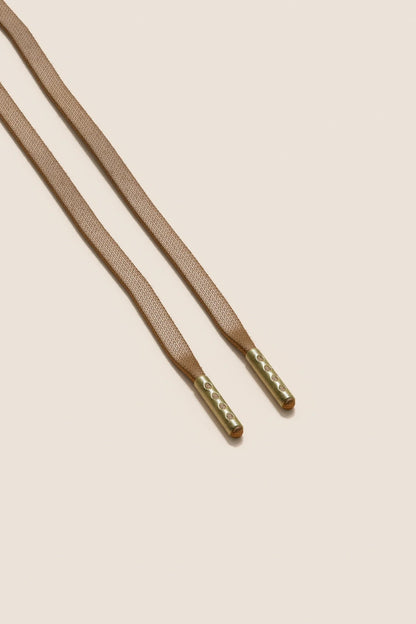 Taupe | Flat Waxed Shoelaces