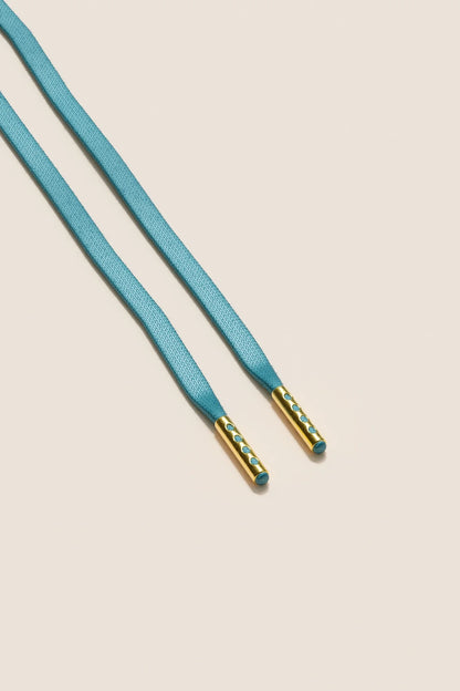 Turquoise | Flat Waxed Shoelaces