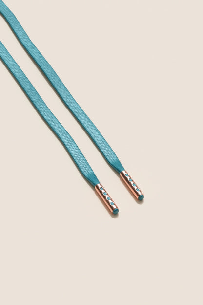 Turquoise | Flat Waxed Shoelaces