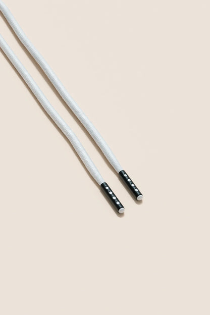 White | 4 mm Round Waxed Shoelaces